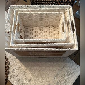NWT farmhouse, storage baskets(3)